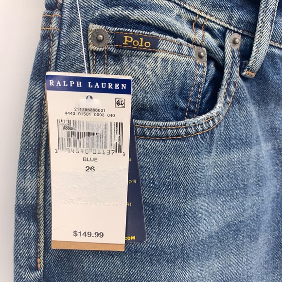 POLO Ralph Lauren Callen High Rise Slim Beaded Slit Bottom Womens Size 26 - Picture 11 of 16